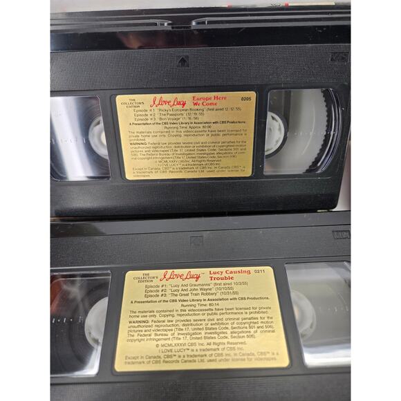 Vintage I Love Lucy The Collector's Edition Lot of 6 VHS Video Tapes - Series - Picture 3 of 5
